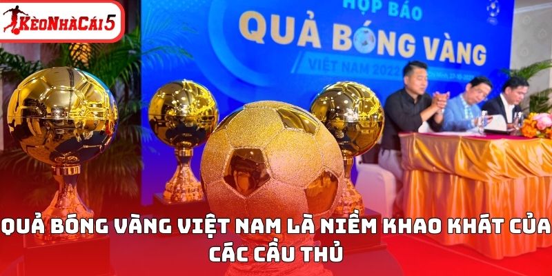 Quả b&oacute;ng v&agrave;ng Việt Nam l&agrave; niềm khao kh&aacute;t của c&aacute;c cầu thủ&nbsp;